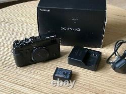 Fujifilm X-Pro2 Camera Body Box, Strap, Battery/Charger Fuji XPRO2 Black