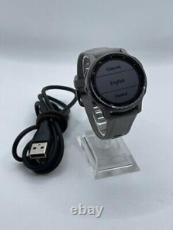 Garmin Fenix 6S Pro Solar Grey Band Smartwatch Charger Strap GPS 42mm Music