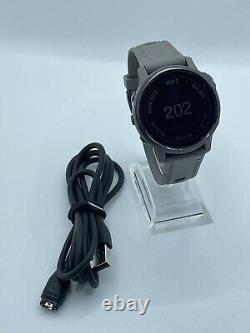 Garmin Fenix 6S Pro Solar Grey Band Smartwatch Charger Strap GPS 42mm Music