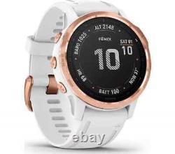 Garmin Fenix 6s Pro White Gold with White Band GPS Smartwatch Charger Running