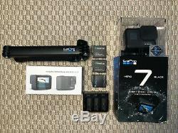 GoPro Hero 7 Black+2 extra Batteries+Battery Charger+3-Way Camera mount