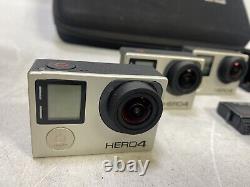 Go pro hero 4 package 3 cameras, batteries, case, chargers