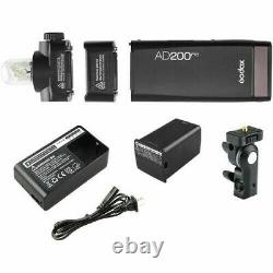 Godox AD200Pro TTL 2.4G Outdoor Pocket Flash with case, battery, charger