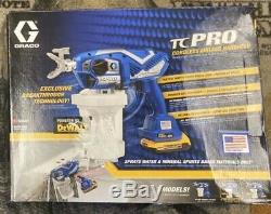 Graco TCPro Cordless Airless Handheld Paint Sprayer 17N166 2 Batteries Charger