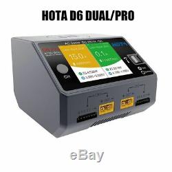 HOTA D6 Dual/Pro Smart Charger AC200W DC650W 15A for Lipo LiIon NiMH Batteries