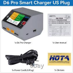 HOTA D6 Pro Smart Battery Charger AC200W DC650W 15A LIPO Balance Charger