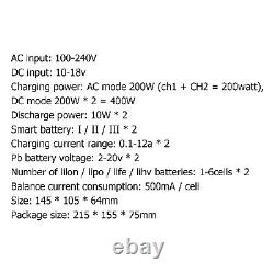 HTRC T400 Pro Digital Lipo Battery Charger Discharger for LiHV LiFe Li-lon NiCd