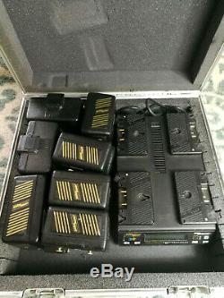 Lot of (7) Anton Bauer Pro Pac 14 Batteries and Charger with Large Jan-Al Case