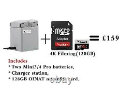 Mini 3/4 Pro Battery Bundle & Dual Charging StationFast Charge for Mini 3/4