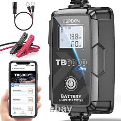 NEWEST! TOPDON TB6000Pro 6Amp 2-in-1 Car Battery Charger & Battery Tester 6V/12V