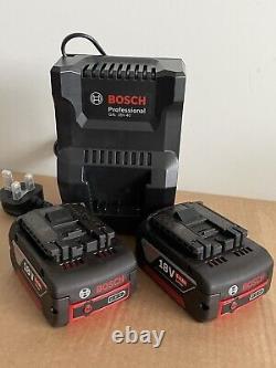 NEW 2x GBA 18V 5.0Ah BOSCH Professional Coolpack Batteries + GAL 18v-40 Charger