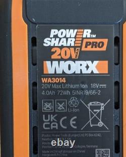 NEW WORX WA3014 20V 4.0Ah Lithium Battery Pro and NEW WA3880 Charger