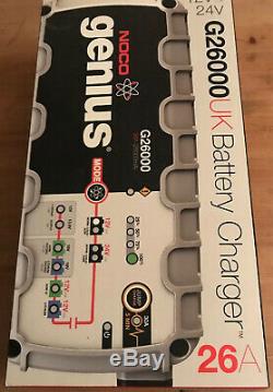 NOCO Genius G26000 UK 12V / 24V 26A UltraSafe Pro Smart Battery Charger 2/1