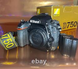Nikon D750 Pro DSLR Camera Body inc. Box, Strap, Charger, 2 Battery. SC 129103