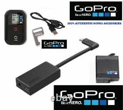 Original GoPro HERO 7 6 5 BLACK PRO 3.5mm MIC ADAPTER + EXTRA BATTERY + REMOTE