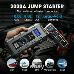 PRO! 20800mAh USB Car Jump Starter Pack Booster Battery Charger Power Bank 2000A