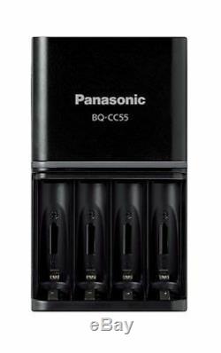 Panasonic Charger + 4 Eneloop Pro Batteries 2500 mAh AA Rechargeable Batteries