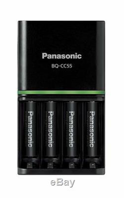 Panasonic Charger + 4 Eneloop Pro Batteries 2500 mAh AA Rechargeable Batteries