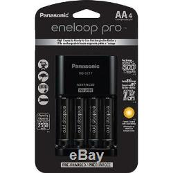 Panasonic Eneloop Pro Rechargeable AA Ni-MH Batteries with Charger 2550mAh, Pac