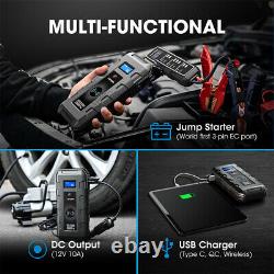 Portable V2000Pro Battery Booster Pack Charger Power Jump Starter Box Heavy Duty