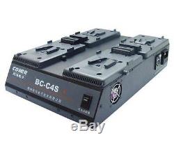 Professional Comer BC-C4S 4 x Sony V-mount Plate Battery Charger For BMCC C300