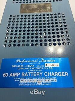 Professional Mariner AUTOMATIC BATTERY CHARGER 60 AMP MARINE BOAT 4 Bank