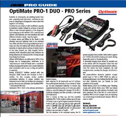 Professional OptiMate PRO-1 DUO Battery Charger-Tester suits Quad Bike ATV etc