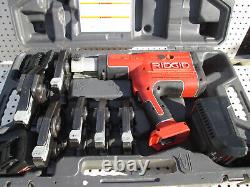 Ridgid RP 330 Pro Press with 6 Jaws, Case, Battery, and Charger Works Great