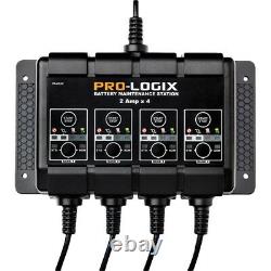 Solar PL4020 Pro Logix 12 Volt Multiple Car Battery Charger Maintainer 4 Bank