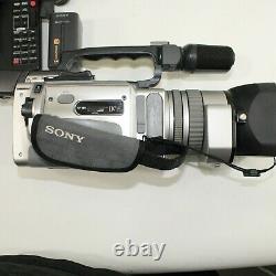 Sony DCR-VX2000 Camcorder Silver Comes With Tapes Remote Charger and Batteries