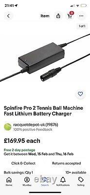 Spinfire Pro 2 Tennis Ball Machine 12v Brand New 24ah Lithium Battery + Charger