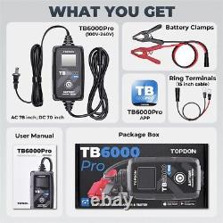 TOPDON TB6000Pro 6V 12V Trickle Charger Maintainer Automotive & 12V Load Tester