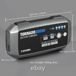 TOPDON TORNADO30000 30A 6/12/24V Professional Car Battery Charger with 12 Modes