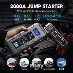 TOPDON V2000PRO Car Jump Starter Pack Booster Battery Charge Power Bank 20800mAH