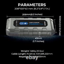 TOPDON VS2000 Plus PRO Jump Starter & Battery Tester 2000 Peak Amps 12V Boost UK