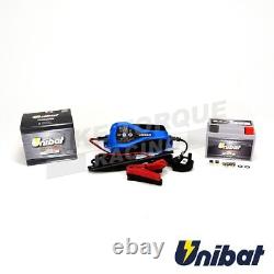 Unibat Motorcycle Battery and Charger Rieju 125LC Marathon Pro Supermotard 09-21