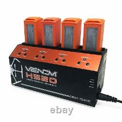 Venom Pro Yuneec H520 4-Port LiPo Battery Balance Charger with Dual USB Outputs