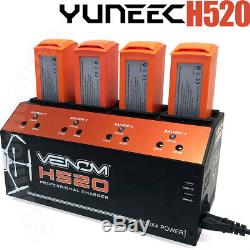 Venom Pro Yuneec H520 & Typhoon H+ 4-Port Battery Charger with Dual USB Outputs