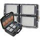 Vidpro Pro 4-Piece Photo/Video LED Light Kit+Battery, Charger, Diffusers, Case
